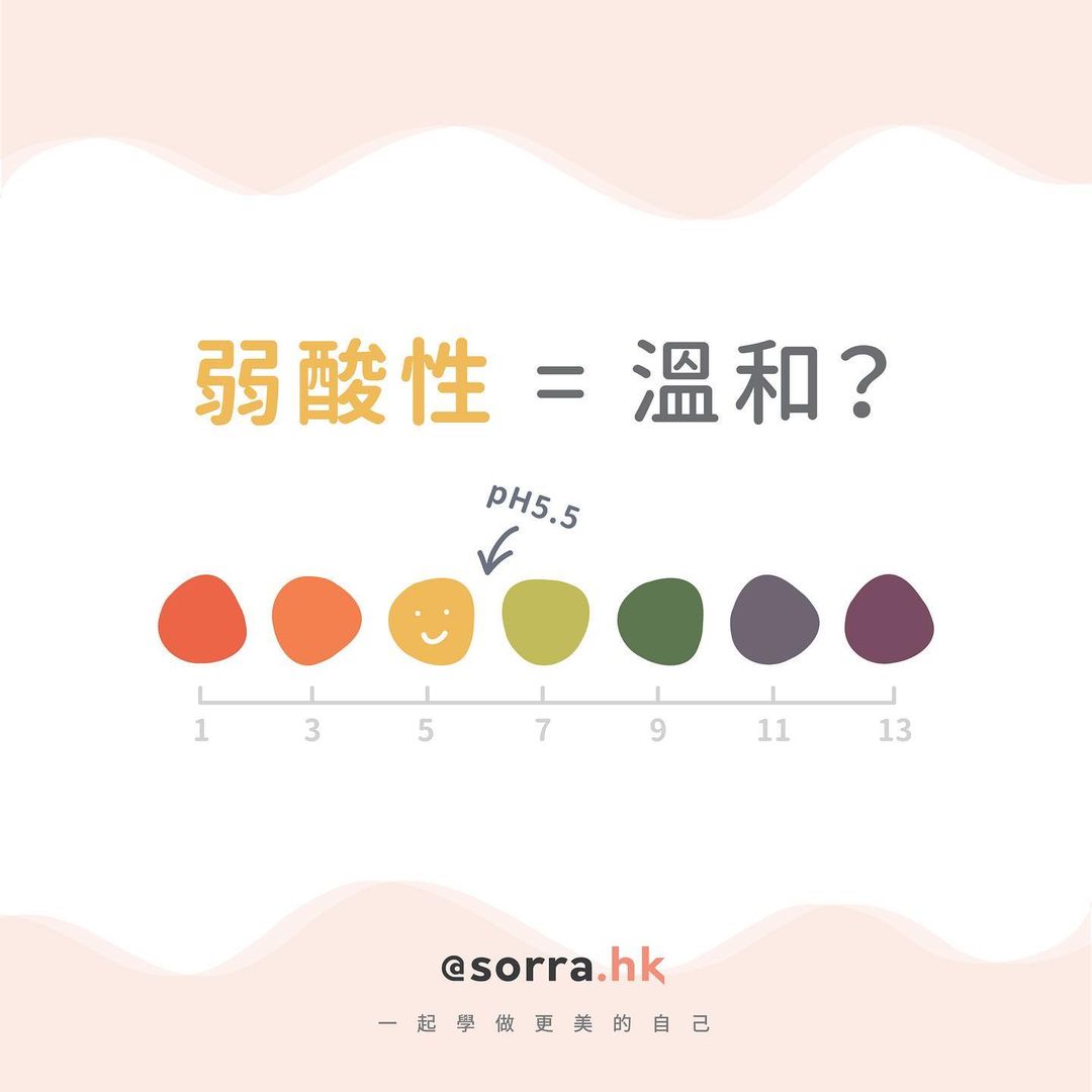 弱酸性是什麼? 弱酸性護膚品 = 溫和?