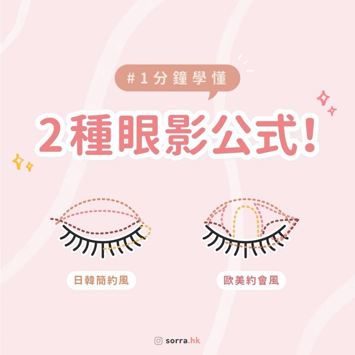 【1分鐘學會兩種眼影畫法!】 \日韓簡約風 + 歐美約會風 /