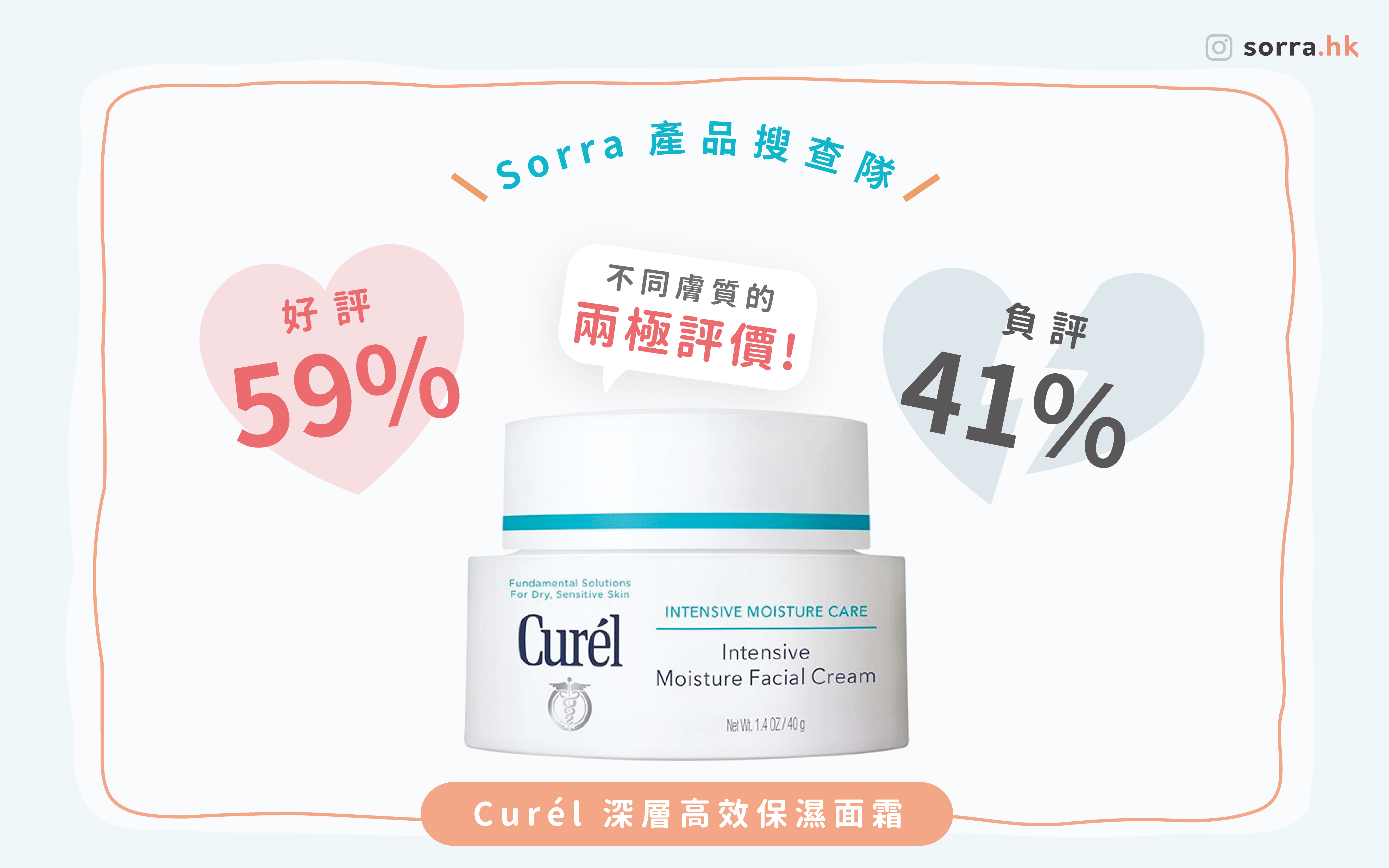 【sorra產品搜查隊】第4回 | Curél 深層高效保濕面霜 ⁣