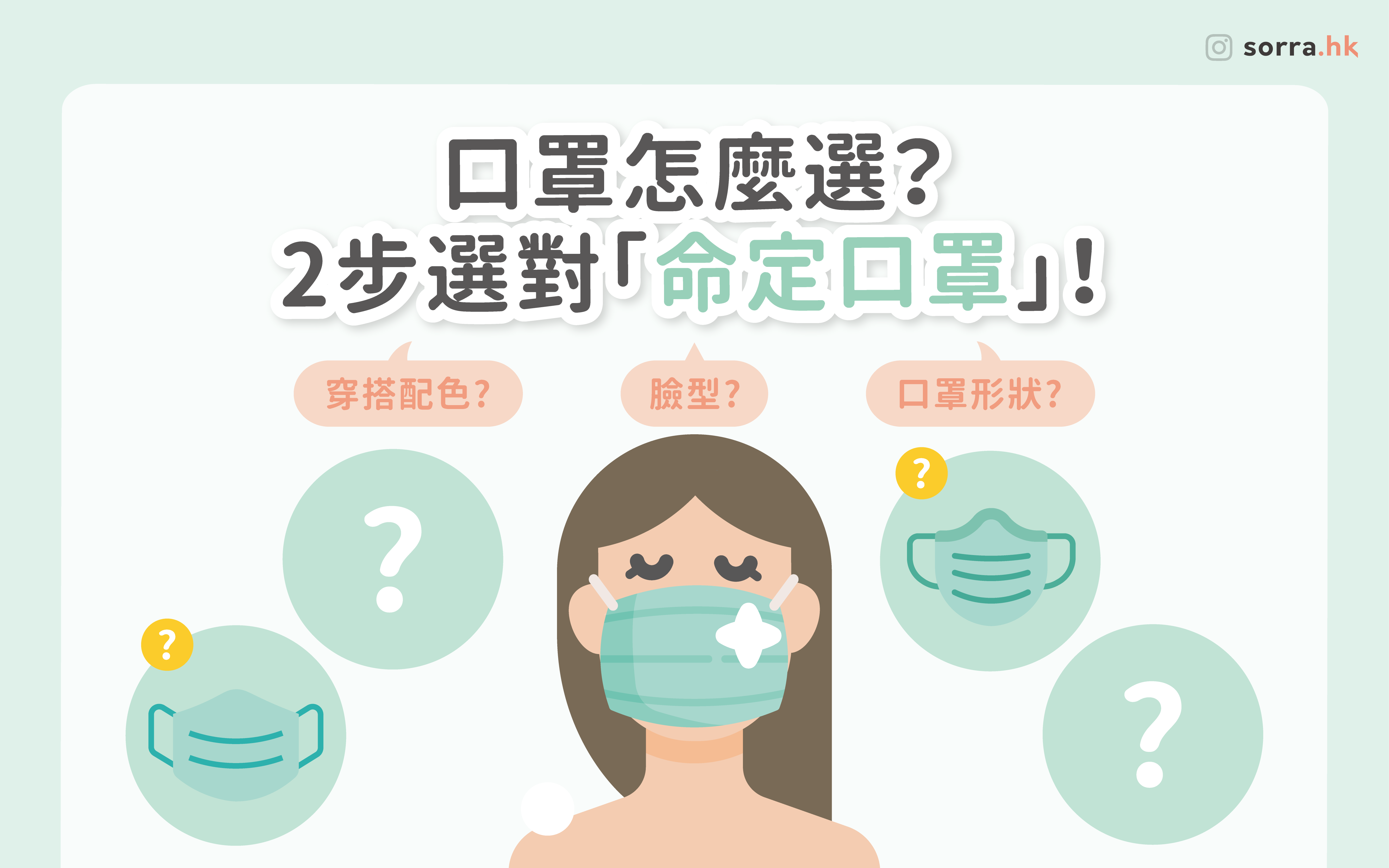 口罩怎麼選？選對「命定口罩」只要兩步！⁣