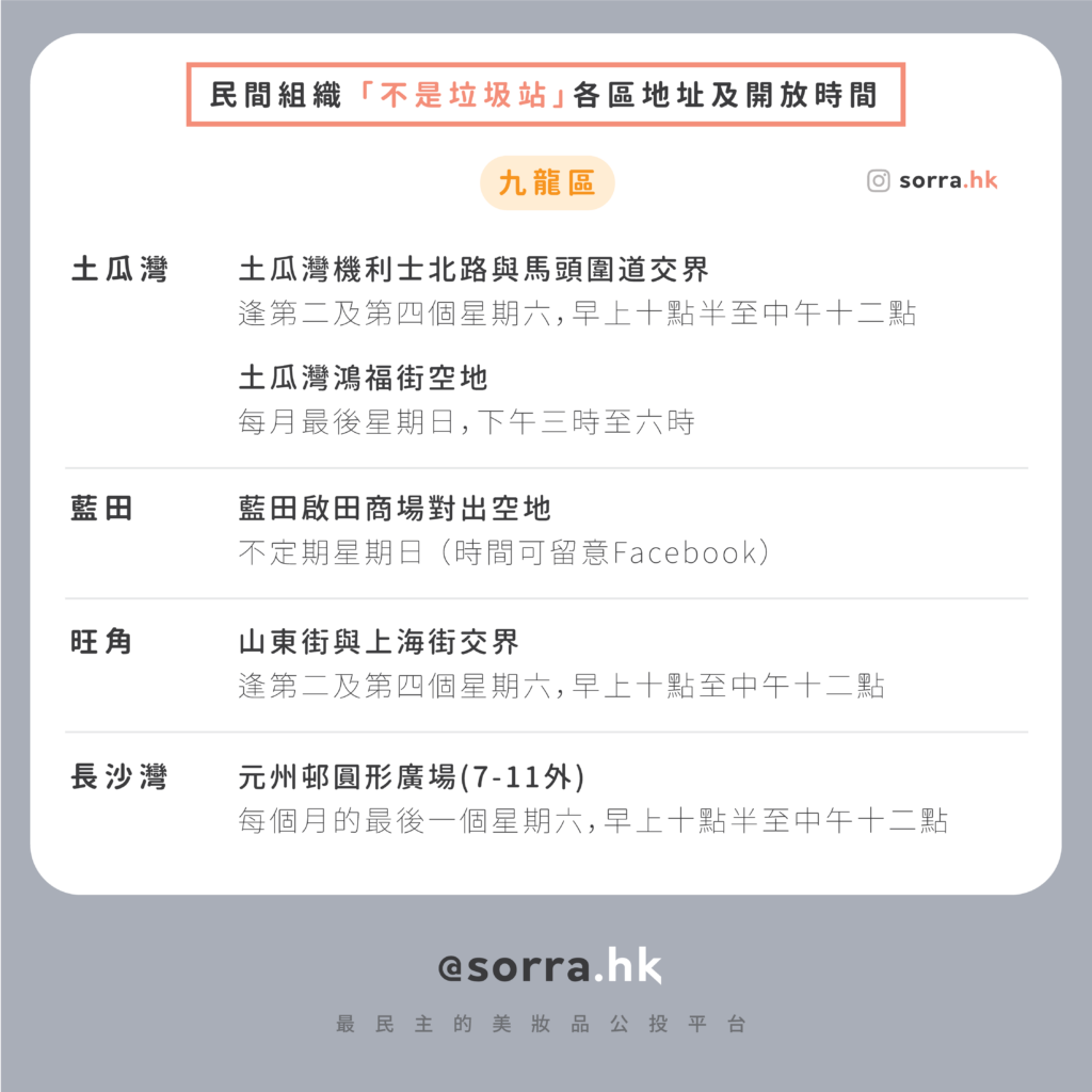 「不是垃圾站」各區地址