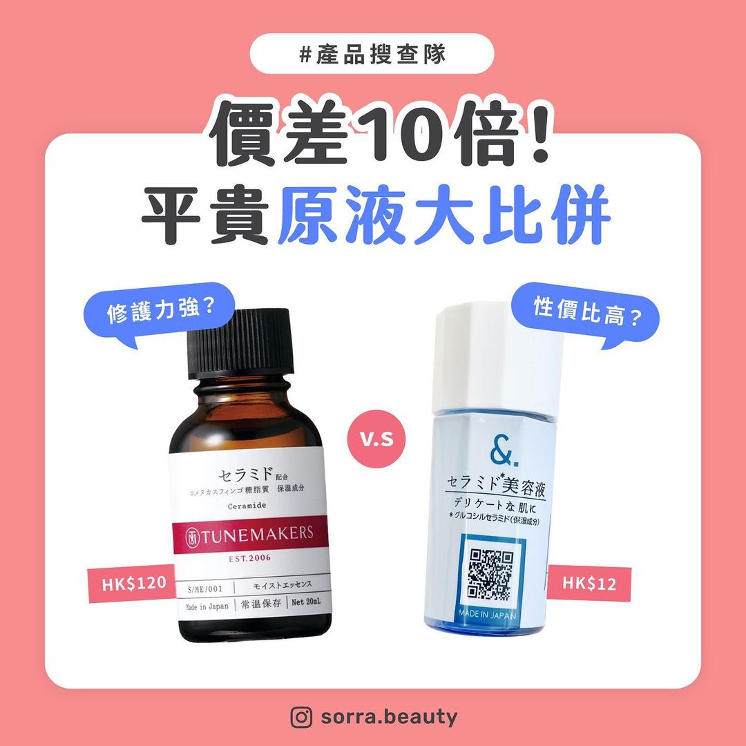 平貴原液大比併Daiso vs Turnmakers 神經醯胺原液盲測對決