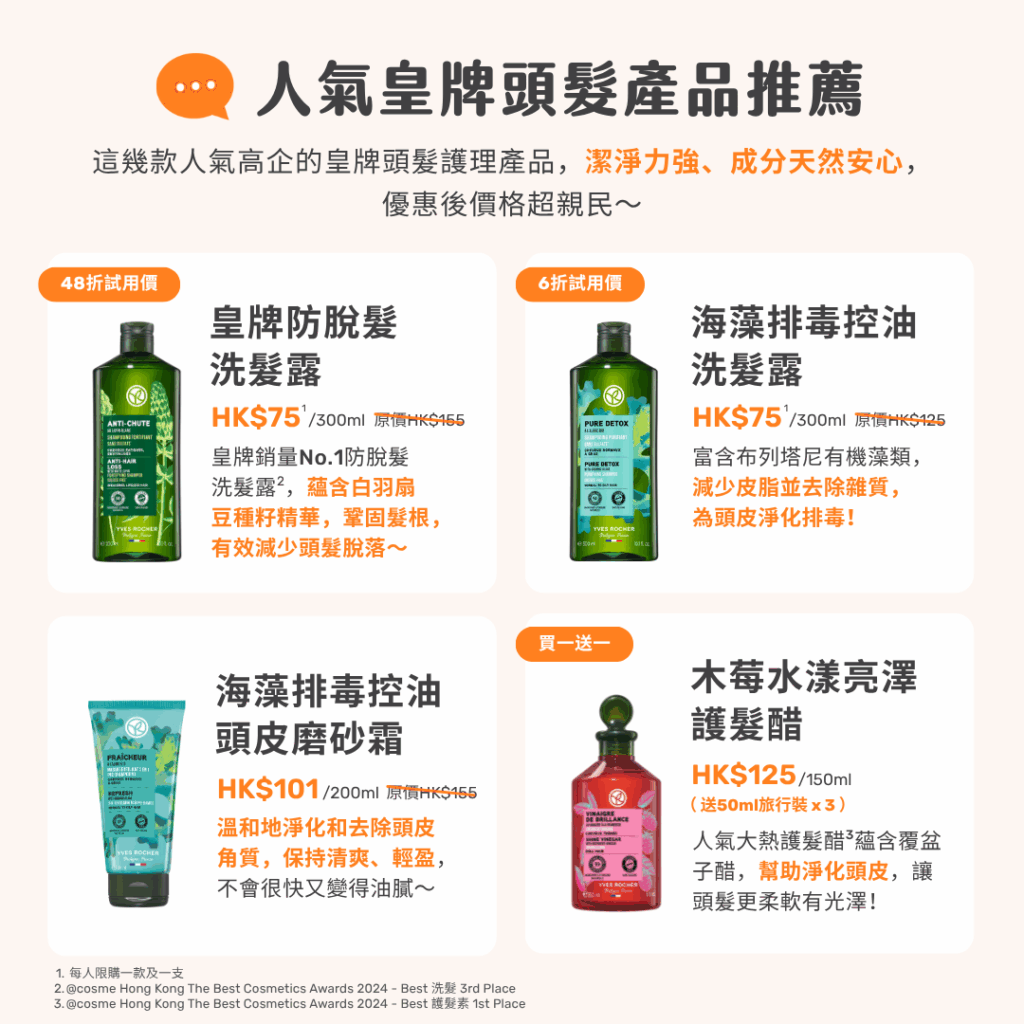 高CP值頭髮產品推薦