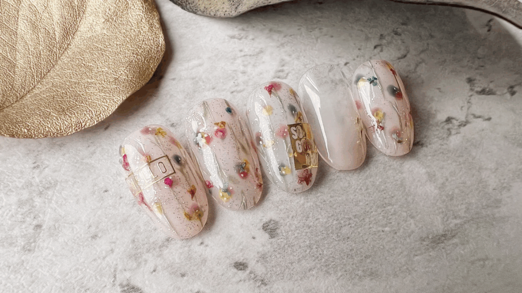 碎花田園風美甲