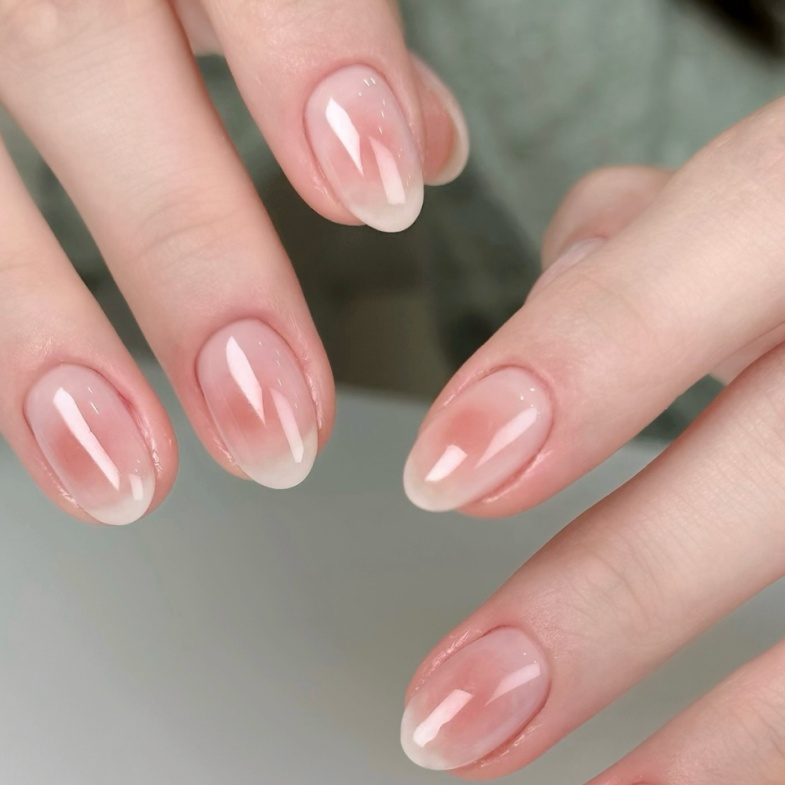 透亮果凍漸層美甲