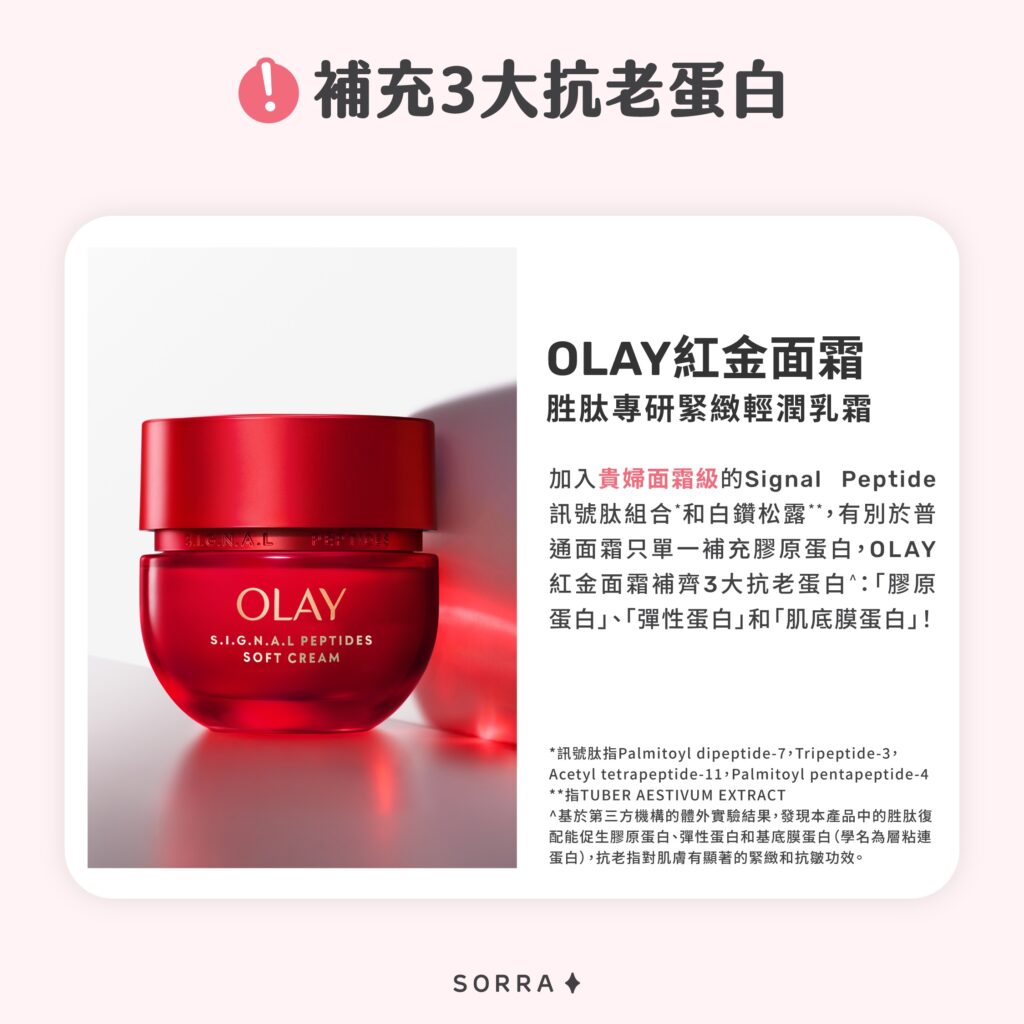 OLAY 紅金面霜補充3大抗老蛋白