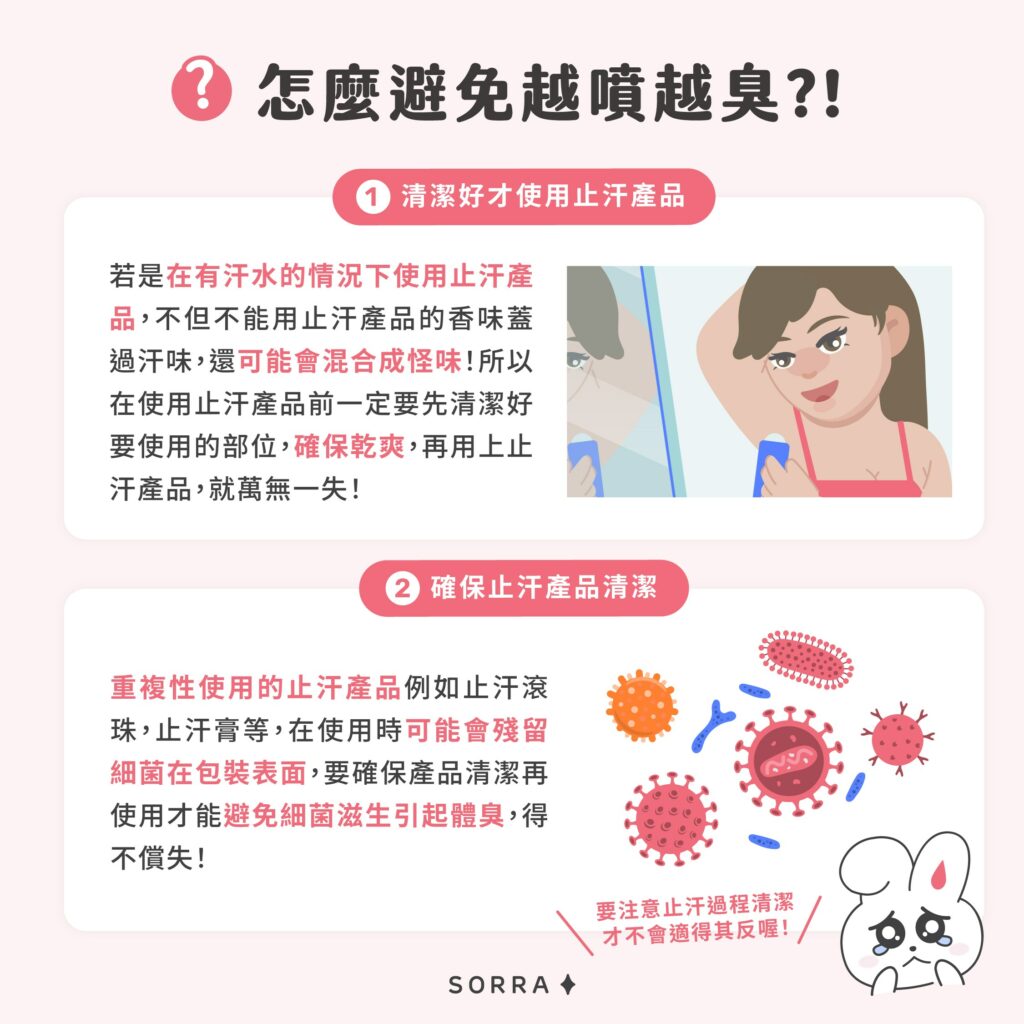 怎麼避免止汗產品越噴越臭