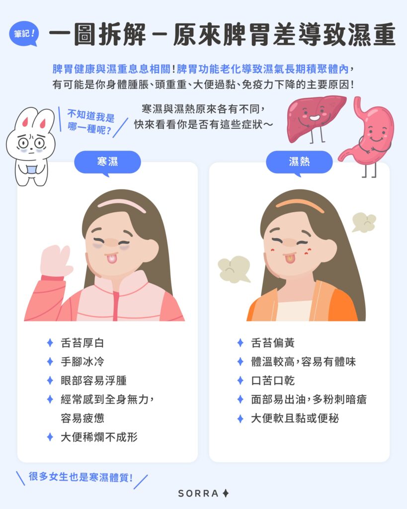 一圖拆解 - 原來脾胃差導致濕重！