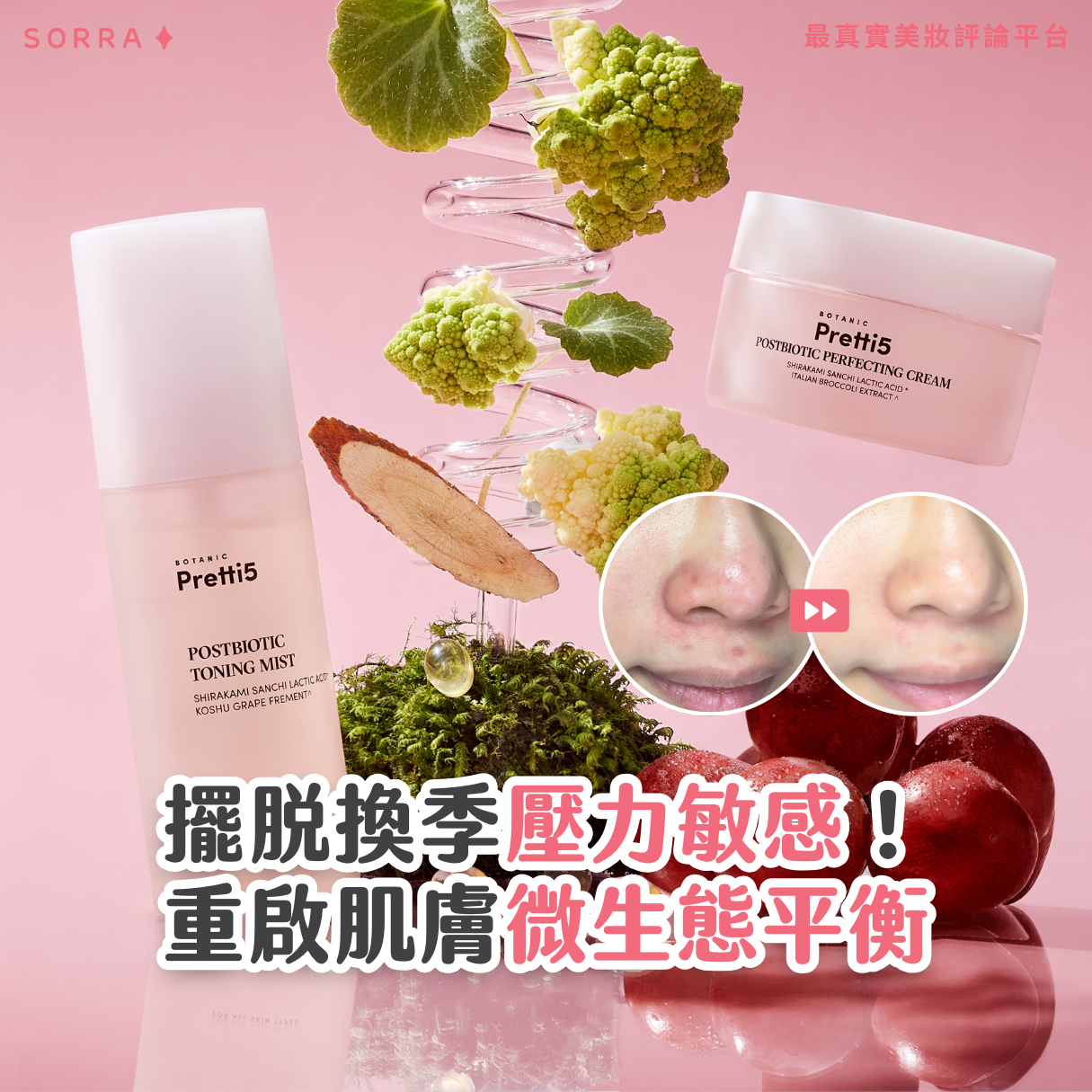 【#sorra產品搜查隊】擺脫換季壓力敏感！重啟肌膚微生態平衡